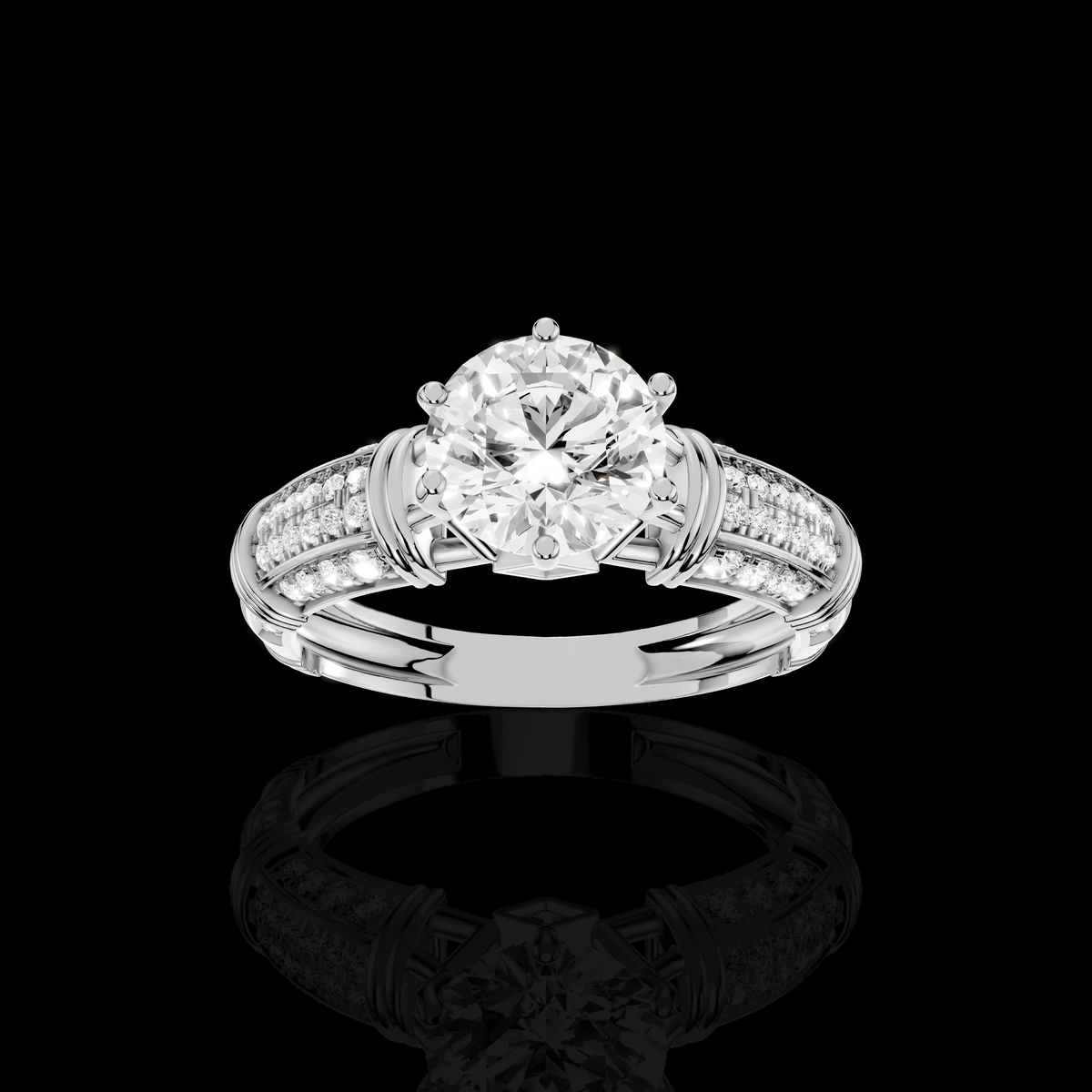 Matisha Elegant Solitaire Style Diamond Ring