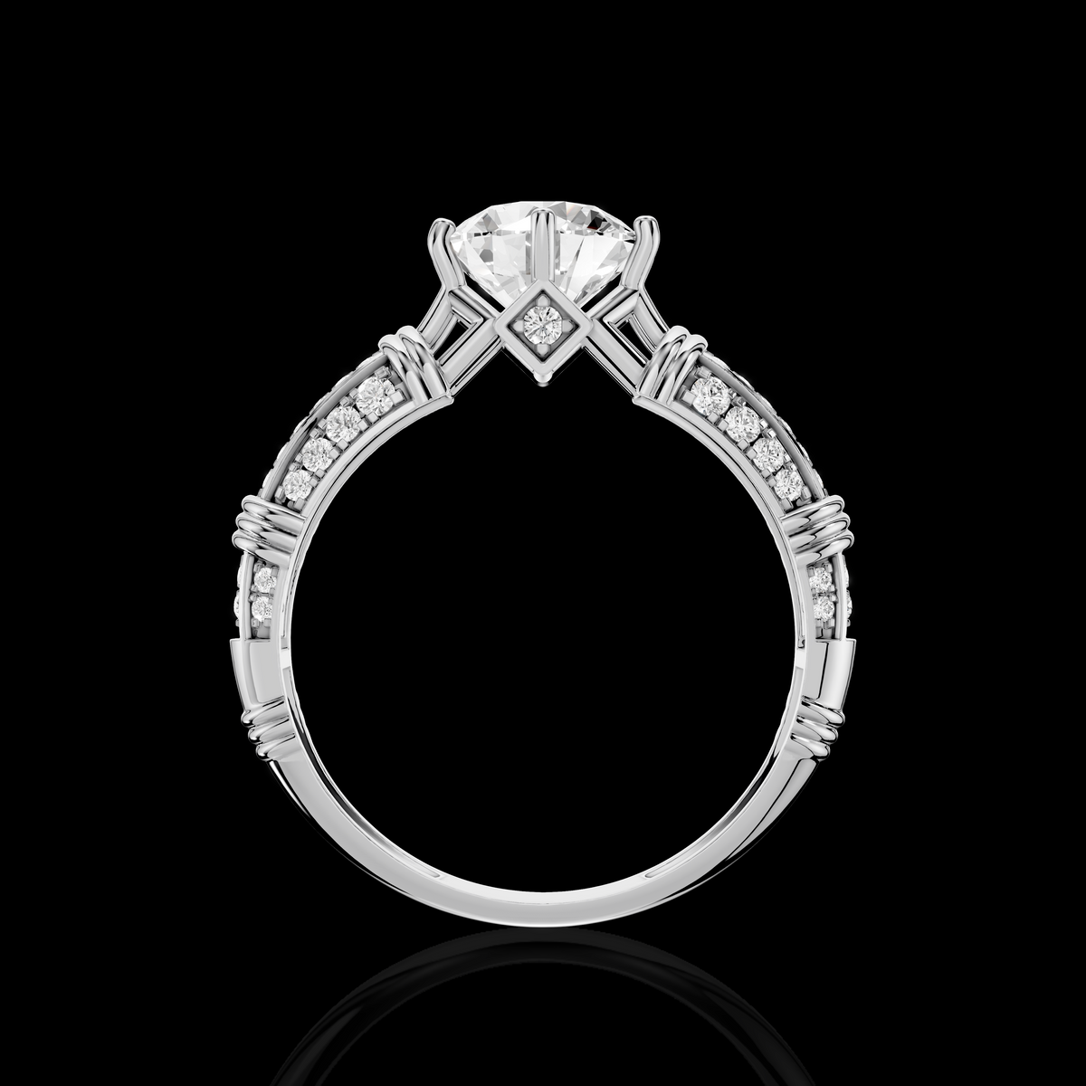 Matisha Elegant Solitaire Style Diamond Ring