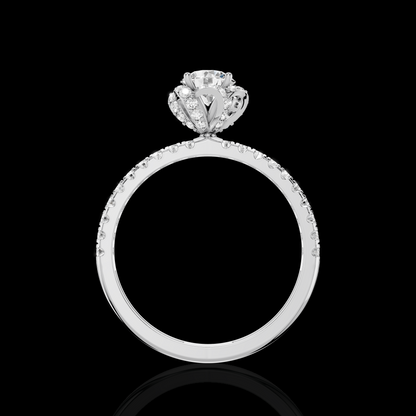 Matisha Round Diamond Halo Engagement Ring
