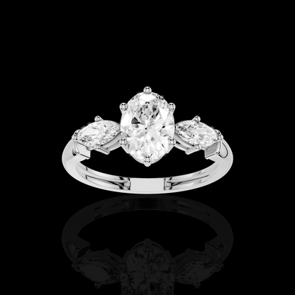 Oval Diamond Grandeur Trilogy Ring