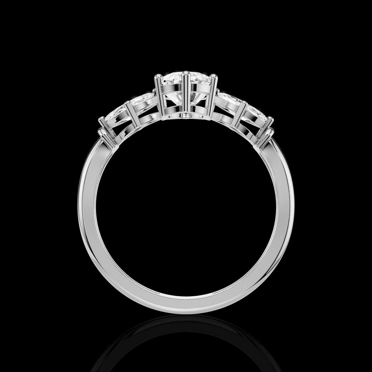 Oval Diamond Grandeur Trilogy Ring