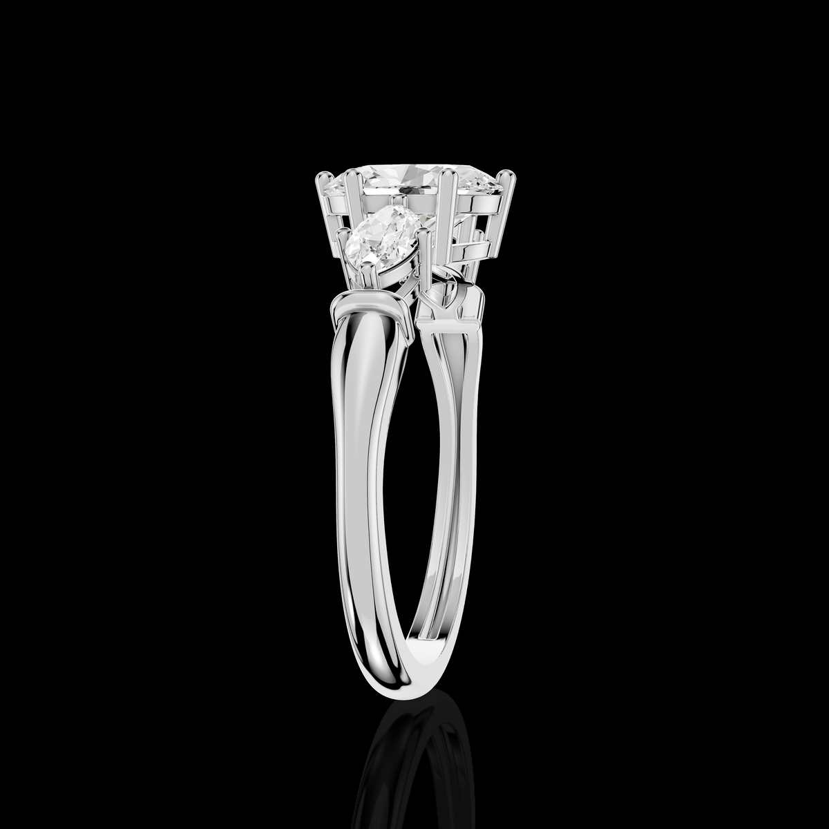 Oval Diamond Grandeur Trilogy Ring