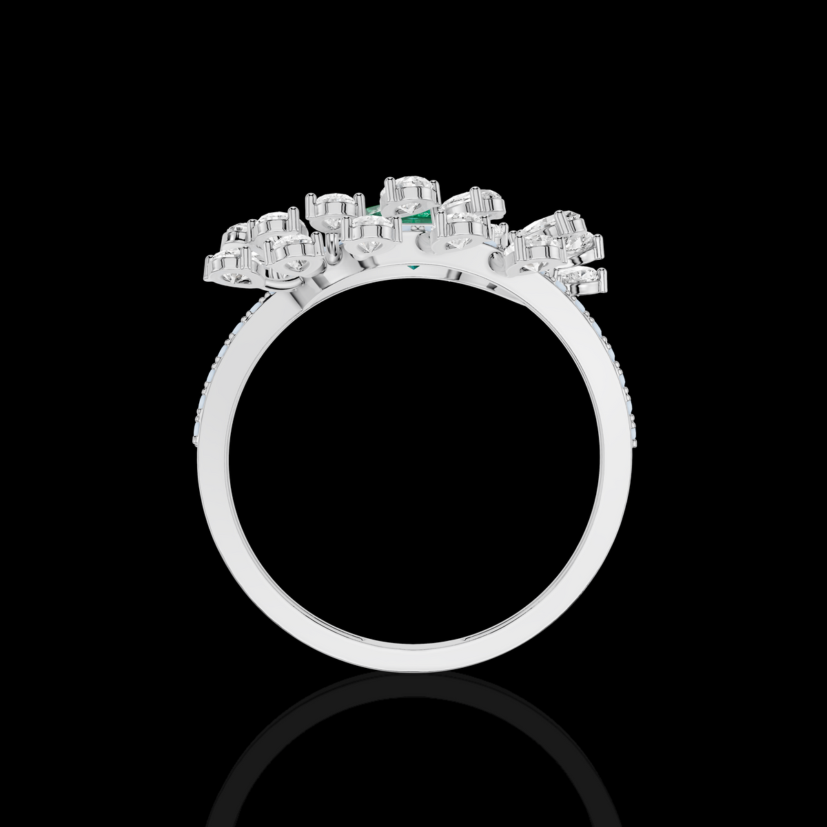 Celestial Floral Diamond Statement Ring | Enchanted Bloom Diamond