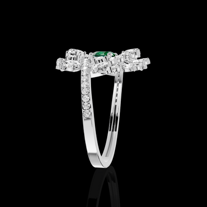Celestial Floral Diamond Statement Ring | Enchanted Bloom Diamond