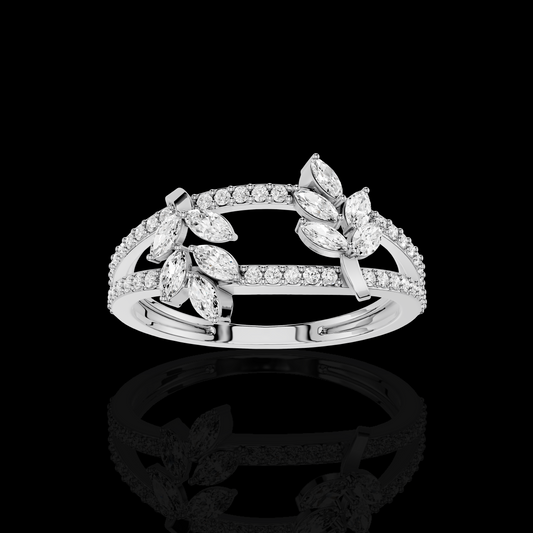 Floral Marquise Diamond Ring | Blooming Grace