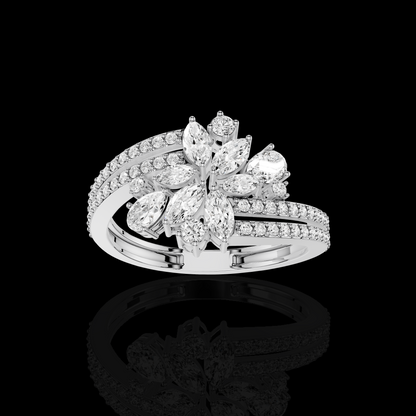 Floral Marquise Stone Statement Ring | Mathisha Jewels