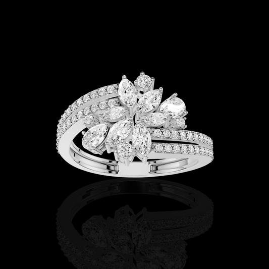 Floral Marquise Stone Statement Ring | Mathisha Jewels
