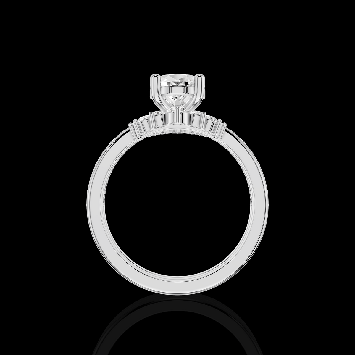 Pear Cut Diamond Ring,Elegant Split Shank Statement Ring, Luxury Fine Jewelry