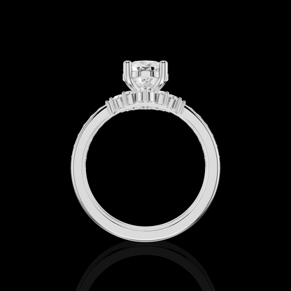 Pear Cut Diamond Ring,Elegant Split Shank Statement Ring, Luxury Fine Jewelry