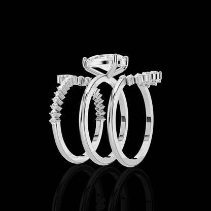 Pear Cut Diamond Ring,Elegant Split Shank Statement Ring, Luxury Fine Jewelry