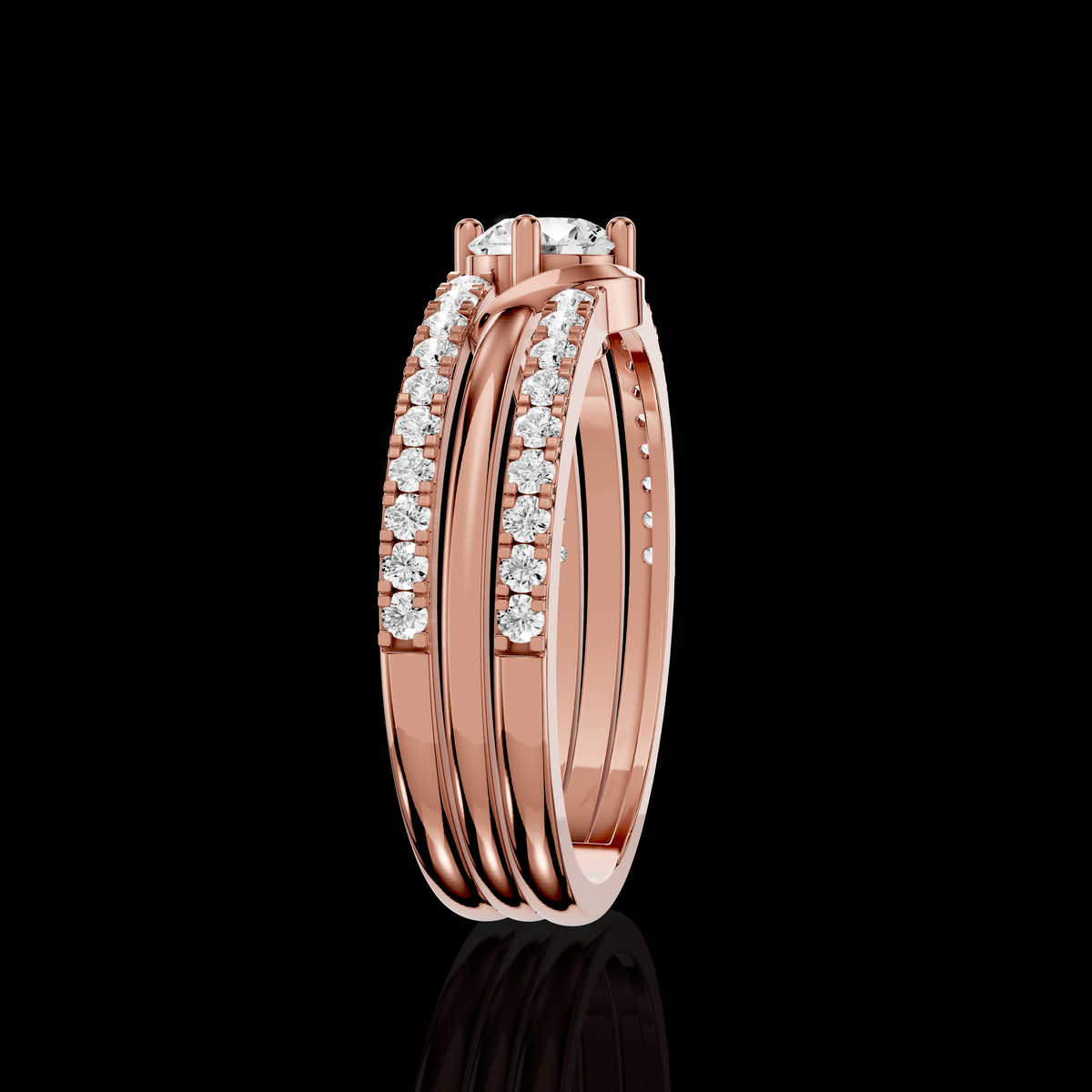 Timeless Crossover Diamond Ring | Matisha Jewels