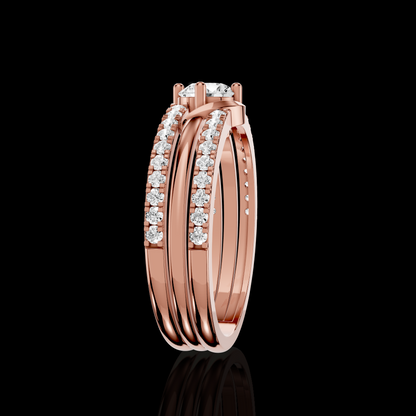 Timeless Crossover Diamond Ring | Matisha Jewels