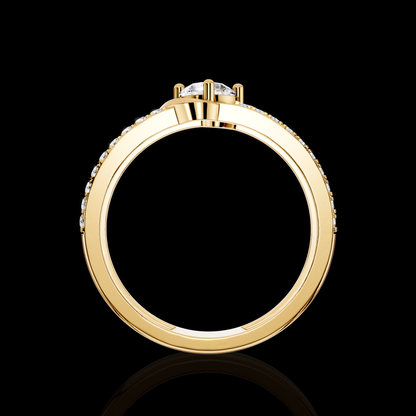 Timeless Crossover Diamond Ring | Matisha Jewels