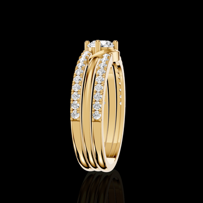 Timeless Crossover Diamond Ring | Matisha Jewels