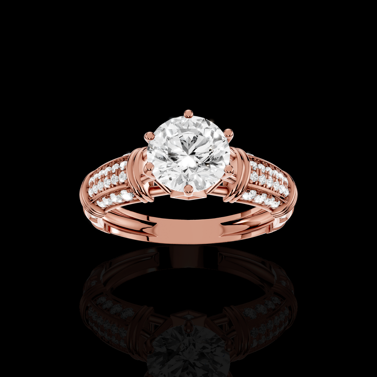 Matisha Elegant Solitaire Style Diamond Ring