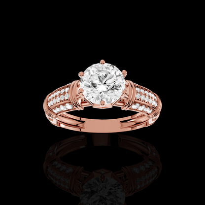 Matisha Elegant Solitaire Style Diamond Ring