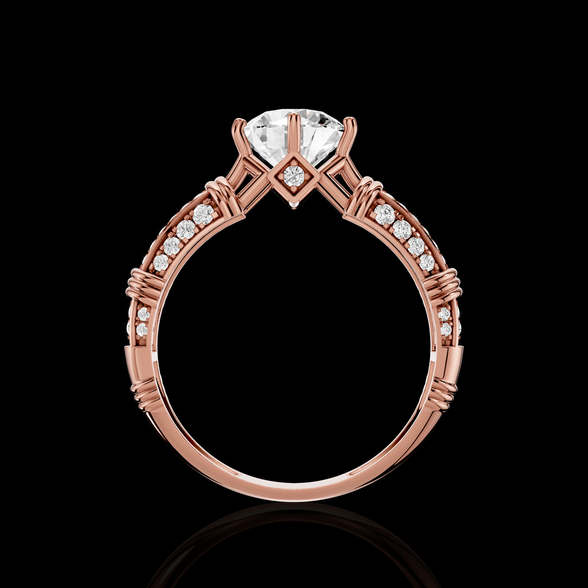 Matisha Elegant Solitaire Style Diamond Ring