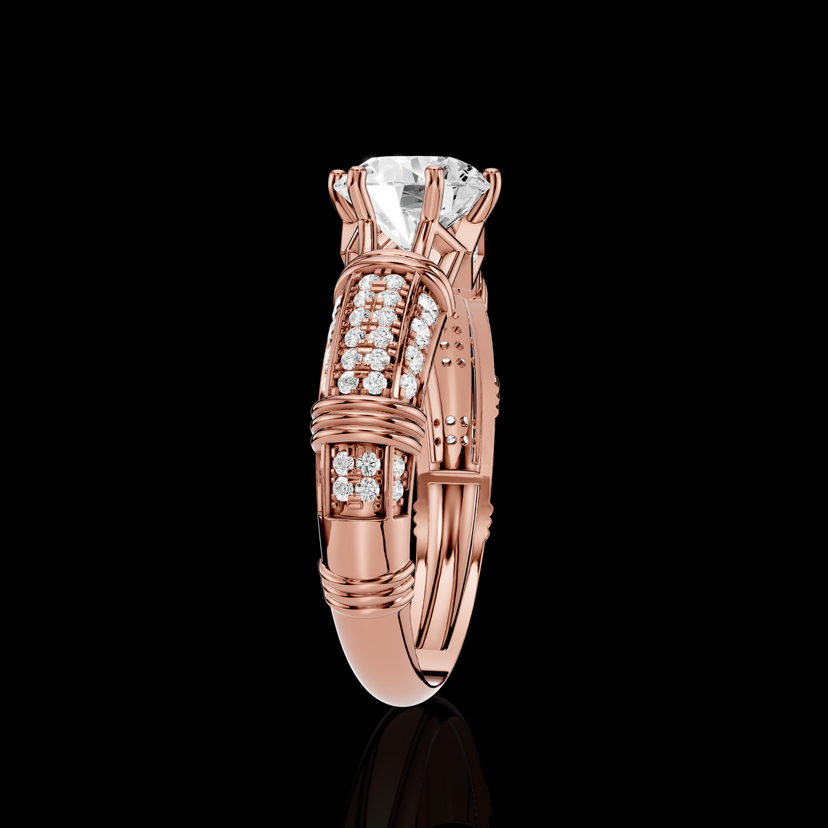 Matisha Elegant Solitaire Style Diamond Ring