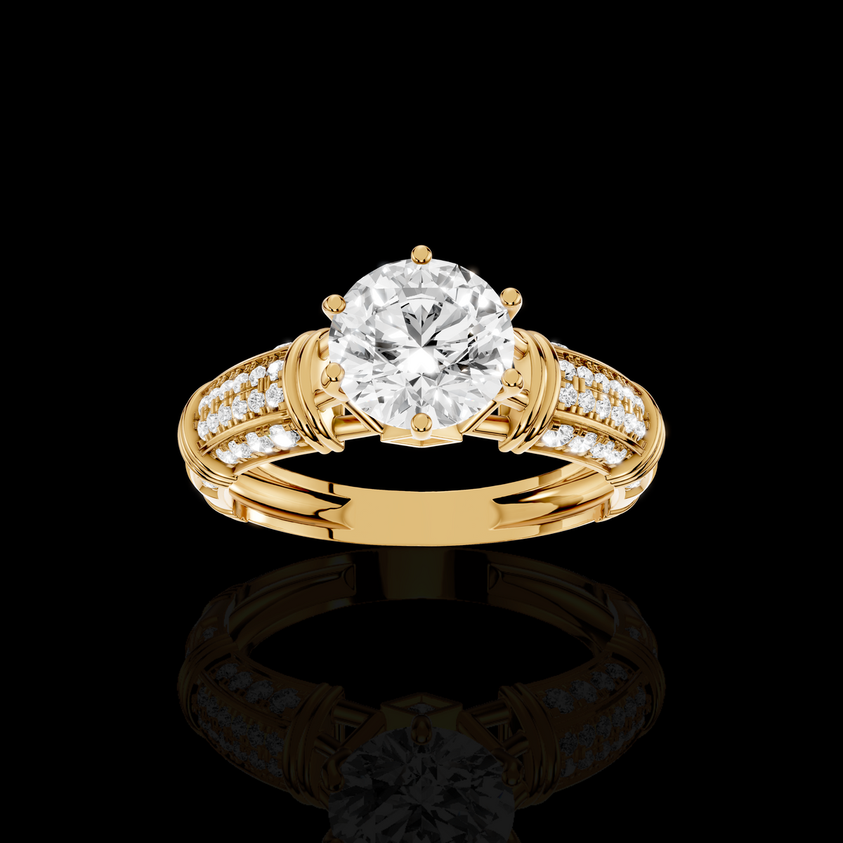 Matisha Elegant Solitaire Style Diamond Ring