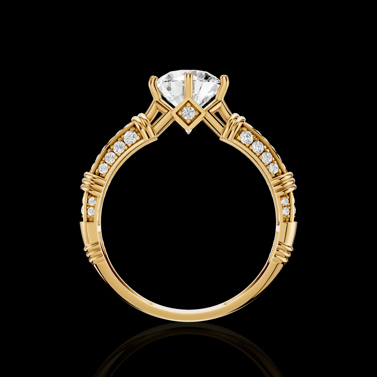 Matisha Elegant Solitaire Style Diamond Ring