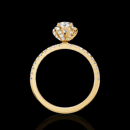 Matisha Round Diamond Halo Engagement Ring