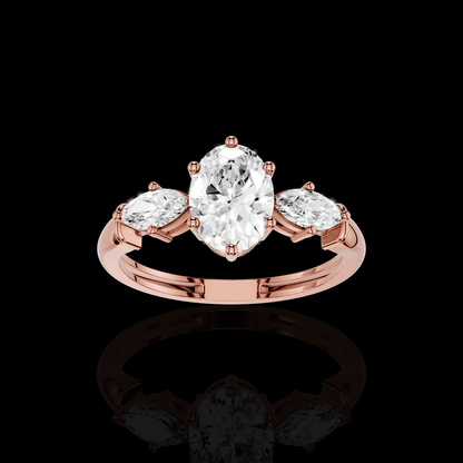Oval Diamond Grandeur Trilogy Ring