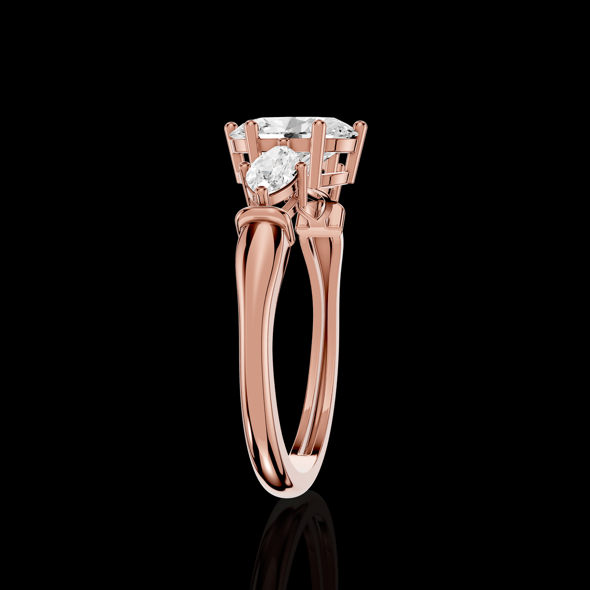 Oval Diamond Grandeur Trilogy Ring