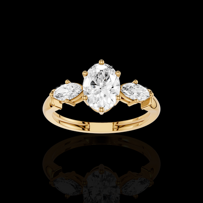 Oval Diamond Grandeur Trilogy Ring