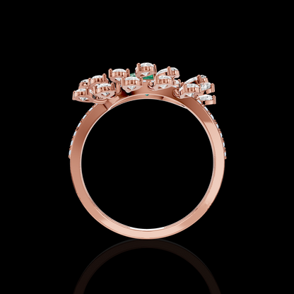 Celestial Floral Diamond Statement Ring | Enchanted Bloom Diamond