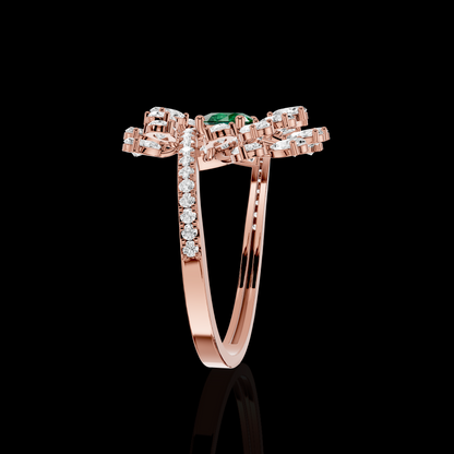 Celestial Floral Diamond Statement Ring | Enchanted Bloom Diamond