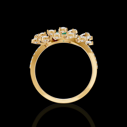 Celestial Floral Diamond Statement Ring | Enchanted Bloom Diamond