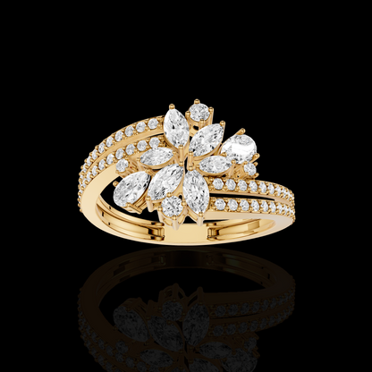 Floral Marquise Stone Statement Ring | Mathisha Jewels