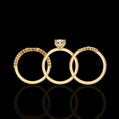 Pear Cut Diamond Ring,Elegant Split Shank Statement Ring, Luxury Fine Jewelry