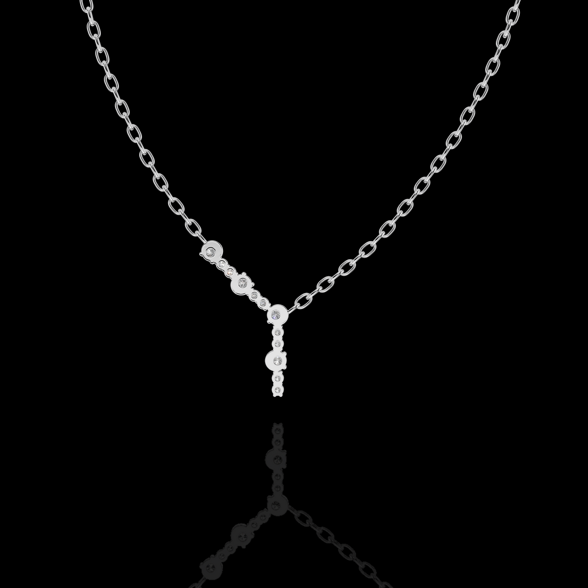 A graceful Y-drop silhouette designed Pendant Necklace | Matisha Jewels
