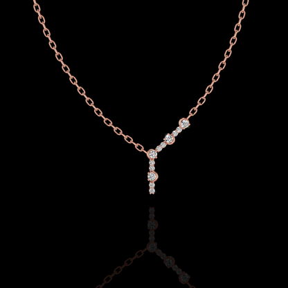 A graceful Y-drop silhouette designed Pendant Necklace | Matisha Jewels