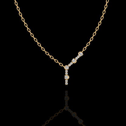 A graceful Y-drop silhouette designed Pendant Necklace | Matisha Jewels