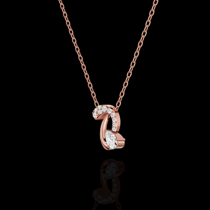Pear Shape Contemporary Pendant Necklace