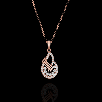 Elegant Diamond Teardrop Pendant | Matisha Jewels