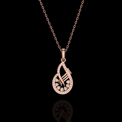Elegant Diamond Teardrop Pendant | Matisha Jewels