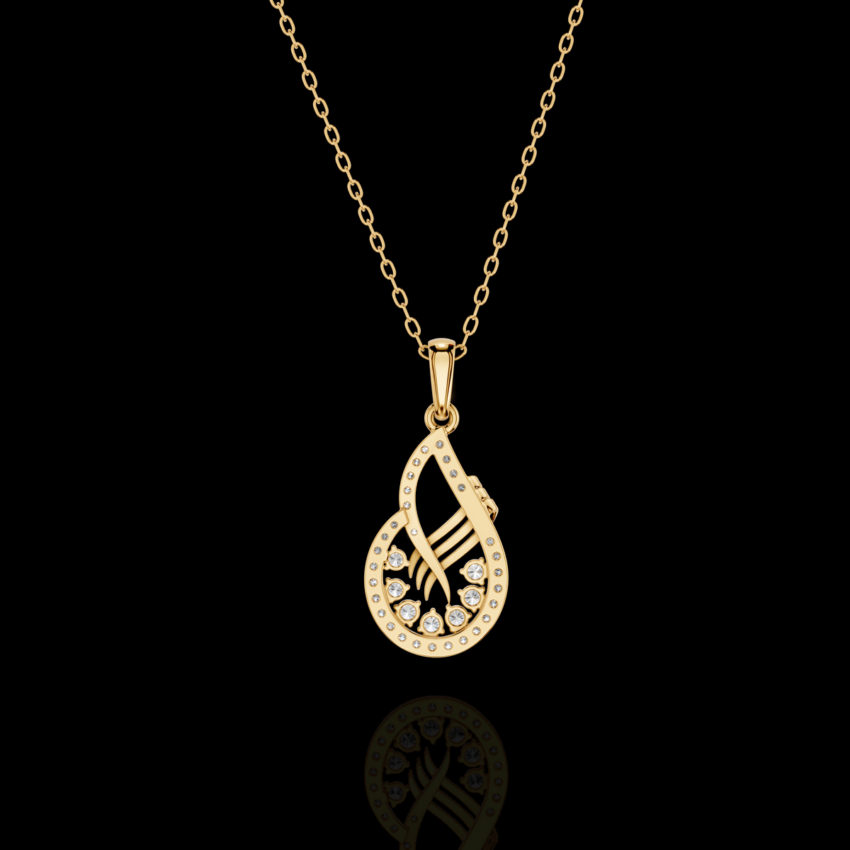 Elegant Diamond Teardrop Pendant | Matisha Jewels