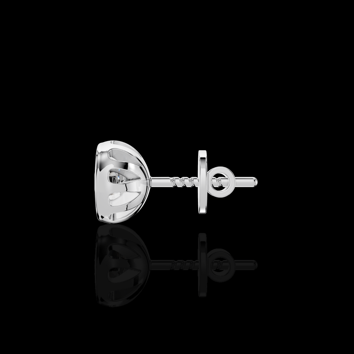 Men’s Round Solitaire Stud Earring, Bezel Set Diamond Look Single Ear Stud, Luxury Minimalist Mens Jewelry