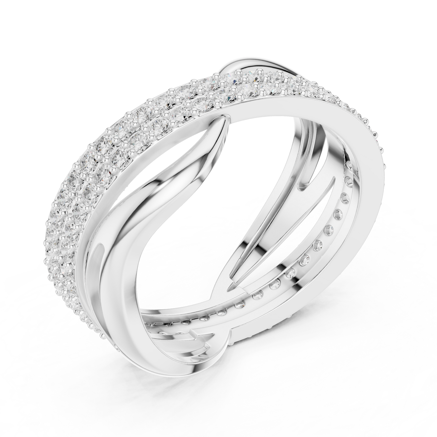 Matisha Infinity Twisted Diamond Ring | Elegant Spiral Design