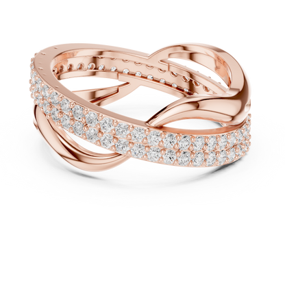 Matisha Infinity Twisted Diamond Ring | Elegant Spiral Design