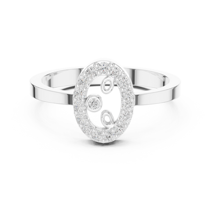 Chopard Happy Diamonds Icons ring in 18K white gold with floating diamonds

Luxury white gold ring featuring moving diamonds by Chopard

Iconic women’s designer diamond ring with playful floating stones