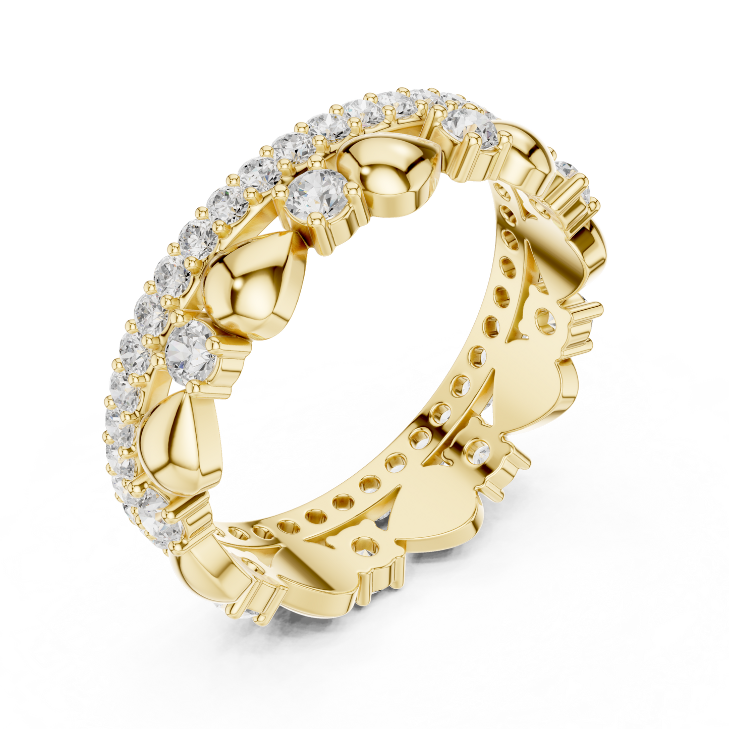 Lab-Grown Diamond Eternity Band | Sterling Silver Ring