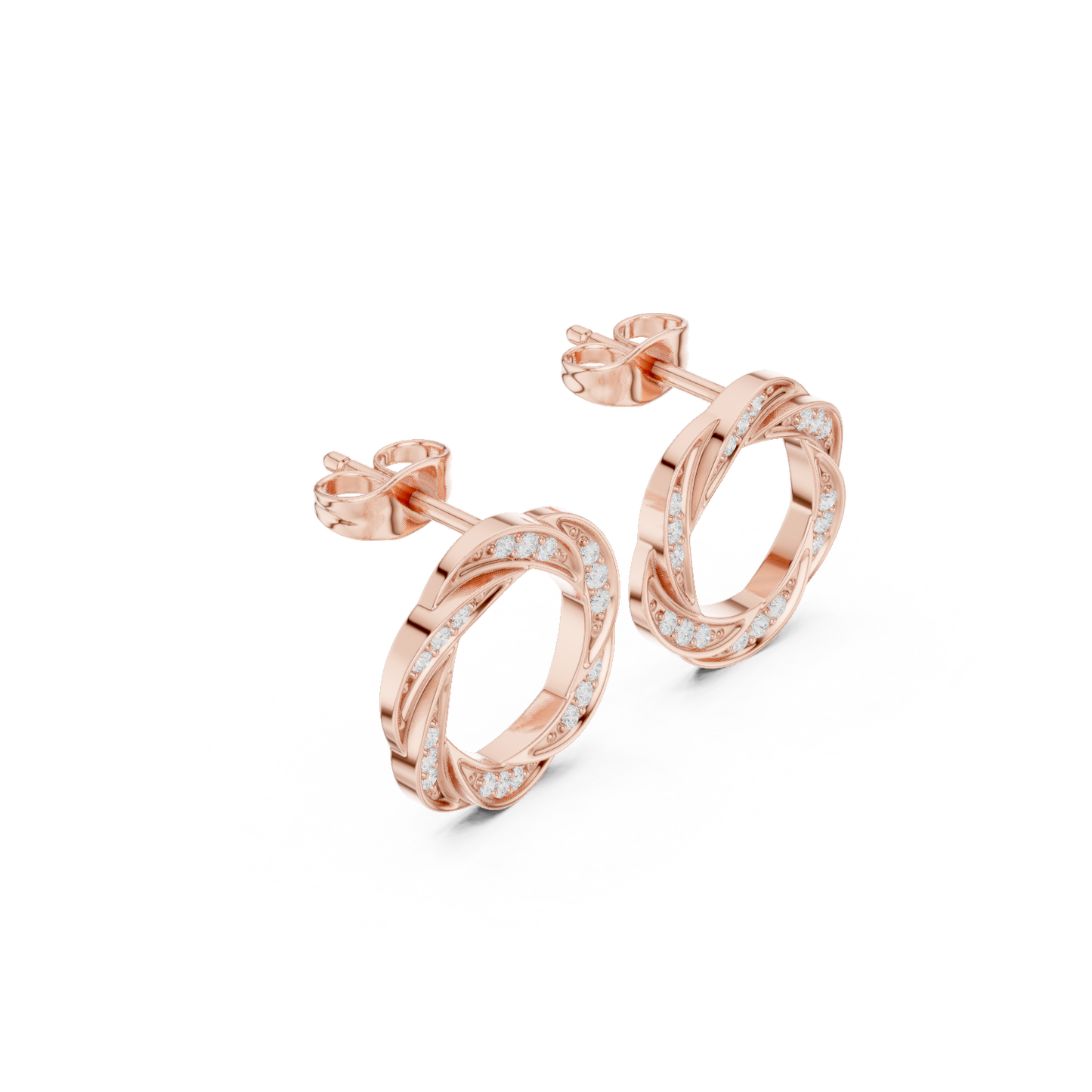 Silver Twisted Hoop Earrings | Classic Elegant Everyday Hoops