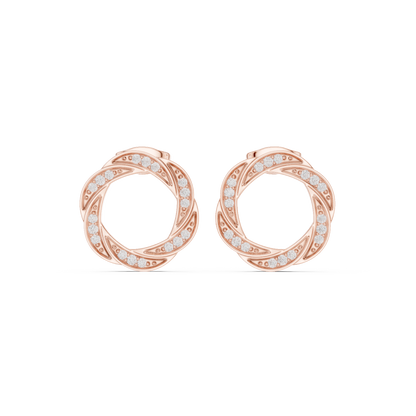 Silver Twisted Hoop Earrings | Classic Elegant Everyday Hoops