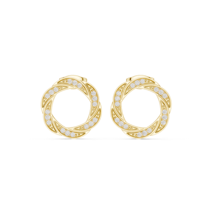 Silver Twisted Hoop Earrings | Classic Elegant Everyday Hoops