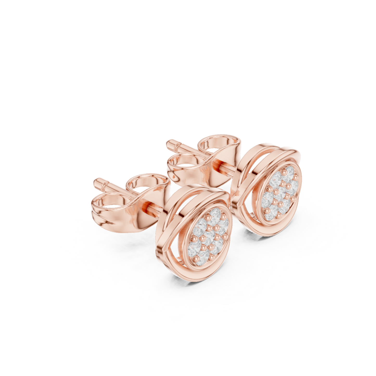 Round Diamond Stud Earrings | Classic Sparkle for Everyday Elegance