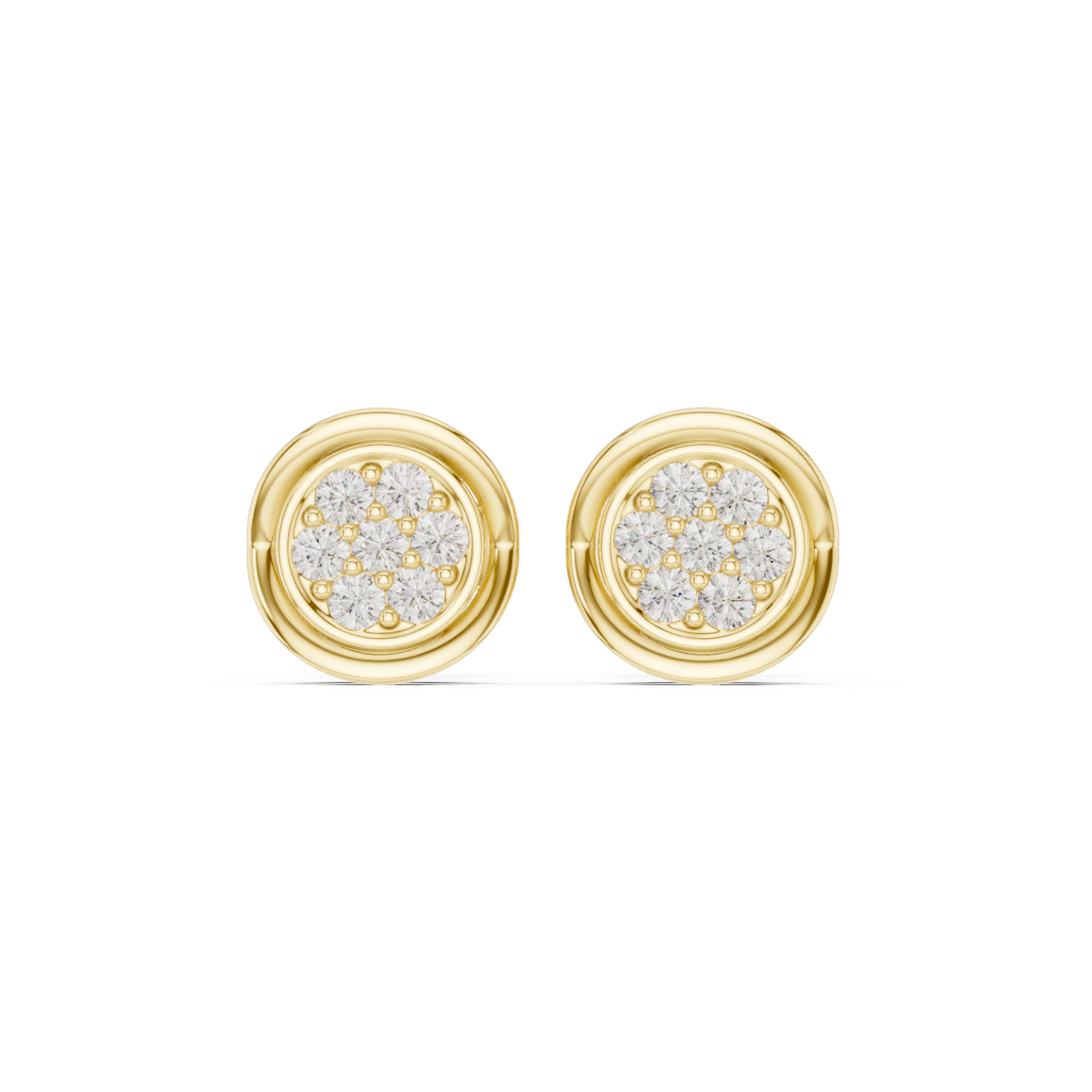 Round Diamond Stud Earrings | Classic Sparkle for Everyday Elegance